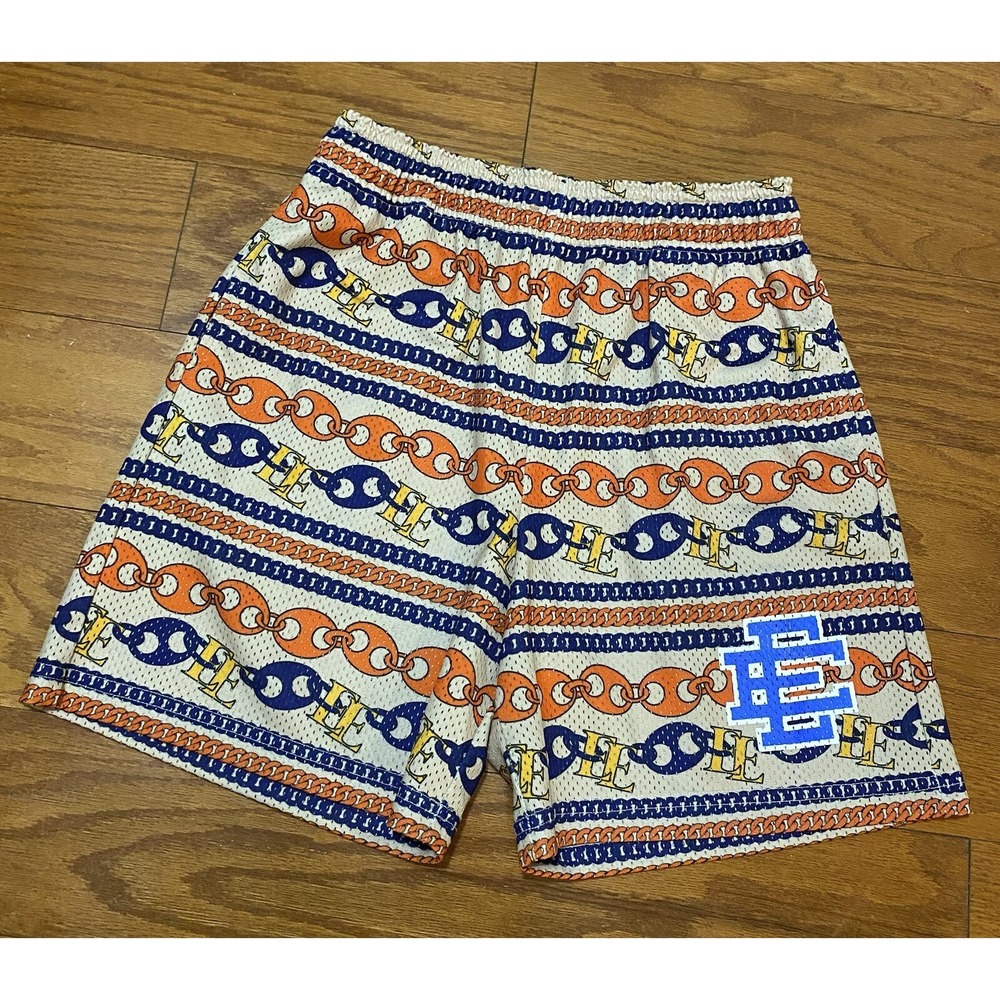 Eric Emanuel EE Shorts Lightning Chains Geometric Medium M Excellent Condition